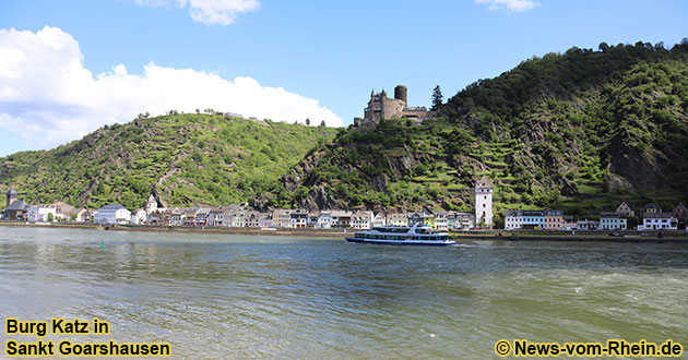 Burg Katz oberhalb von Sankt Goarshausen am Rhein